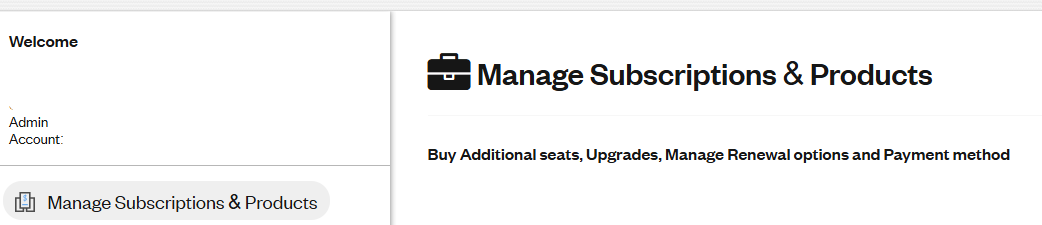 SCREENSHOT: The 'Manage Subscription' link on the product line item